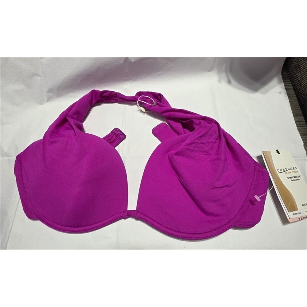 NWT Coco Reef 16 40C Orchid Pink Halter Underwired Bikini Swim Top 132318